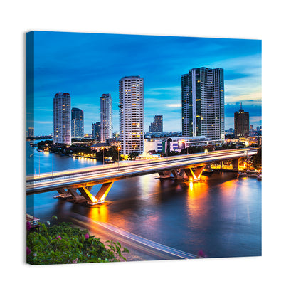 Chao Phraya River at Night, Bangkok Wall Art
