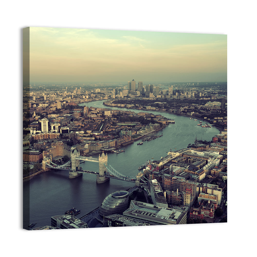 Aerial View of Tower Bridge Wall Art