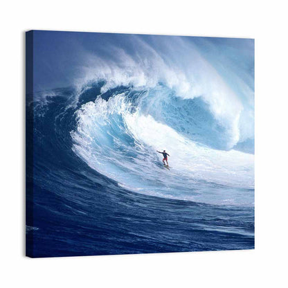 Surfer in Barrel Wave Wall Art