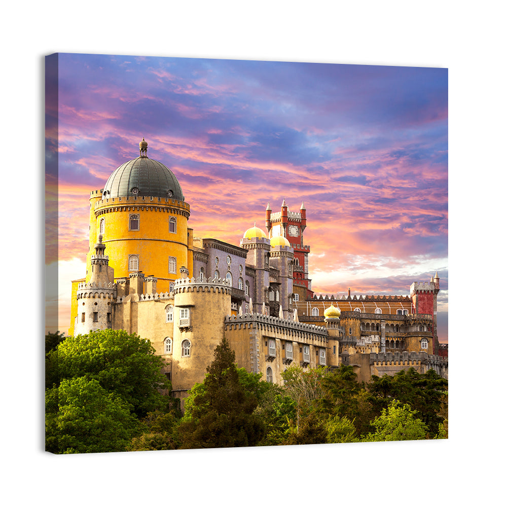 Pena Palace at Golden Dusk, Sintra Wall Art
