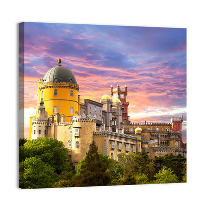 Pena Palace at Golden Dusk, Sintra Wall Art