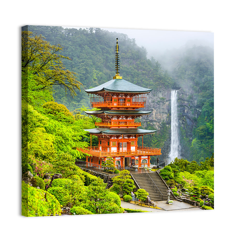 Seiganto-ji Pagoda at Nachi Falls Wall Art