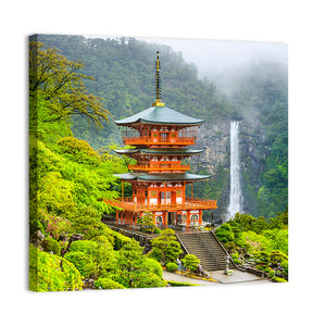 Pagoda Of Seigantoji & Nachi No Taki Waterfall Wall Art