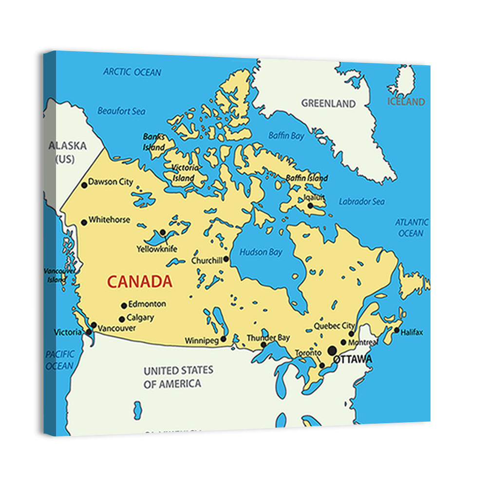 Minimalist Canada Map Wall Art