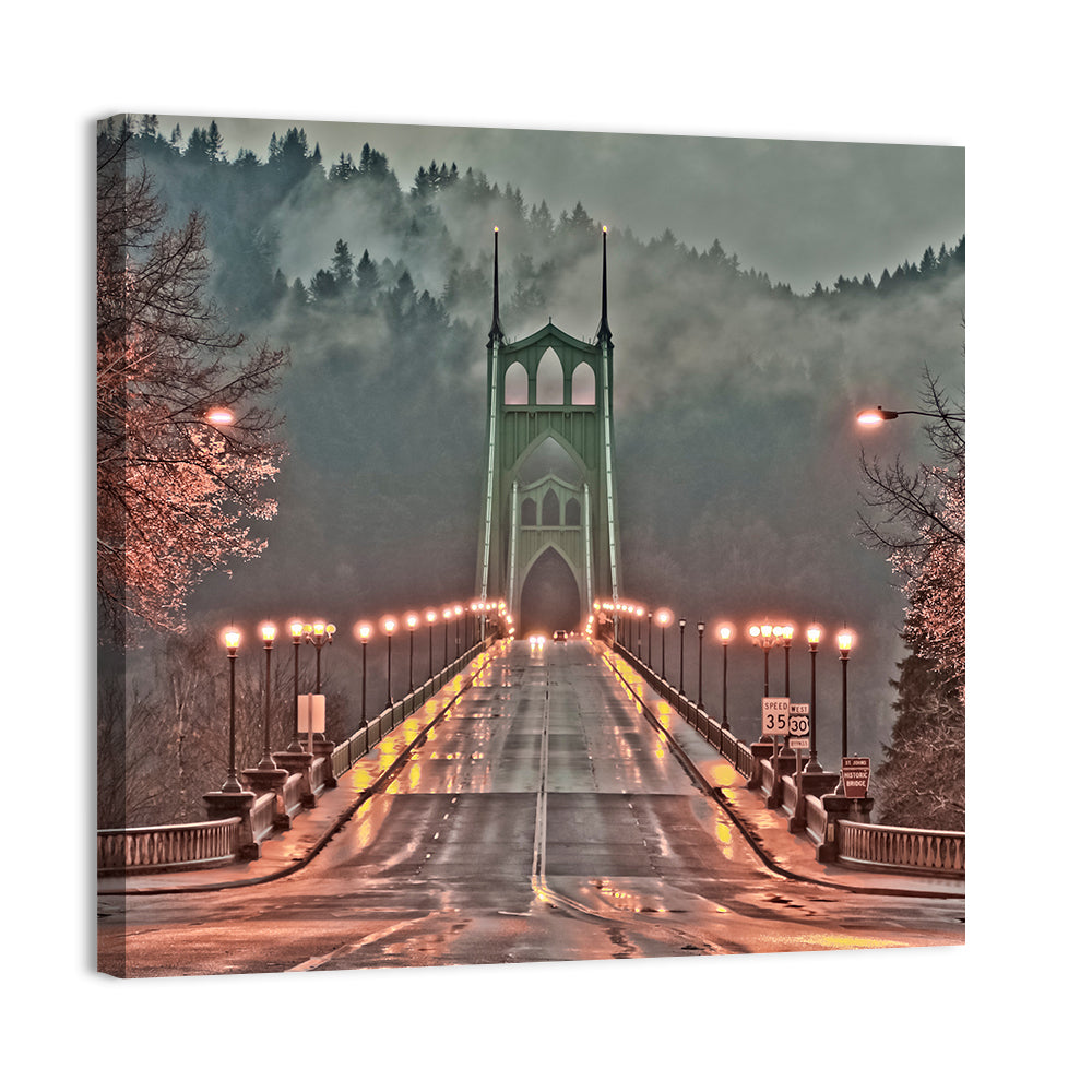 St. Johns Bridge In Portland Wall Art