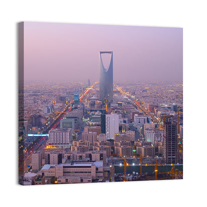 Kingdom Centre Riyadh at Dusk Wall Art