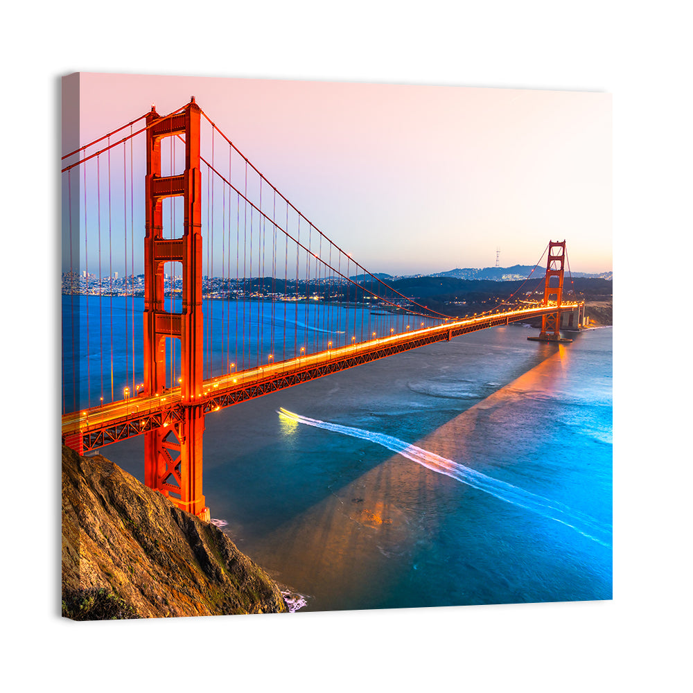 Golden Gate Bridge at Dusk Wall Art