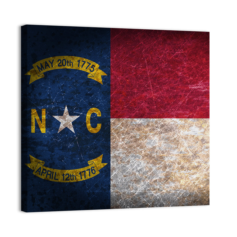 Vintage North Carolina State Flag Wall Art