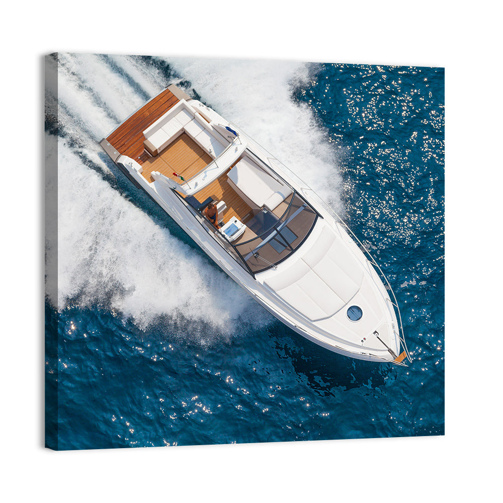 Motor Yacht from Above Wall Art