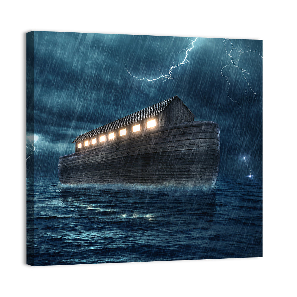 Noah's Ark in Lightning Storm Wall Art