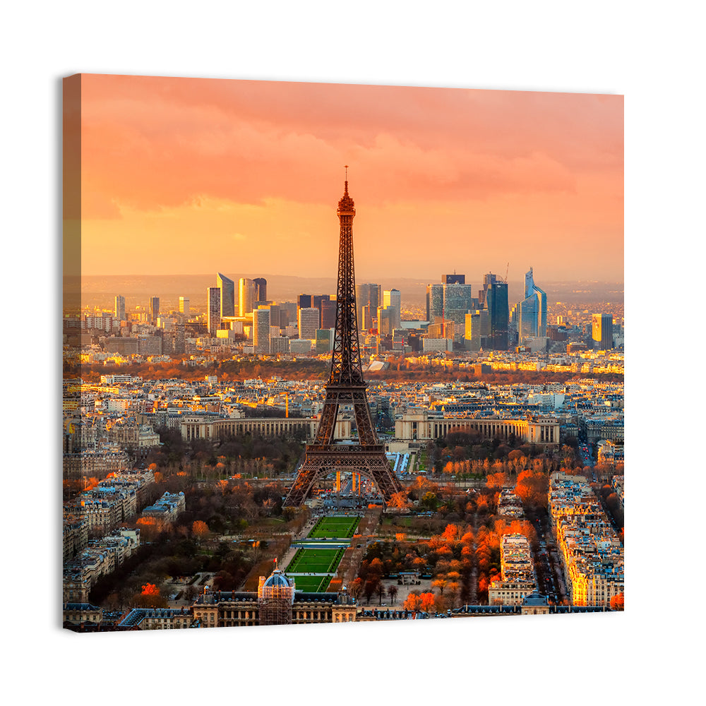 Eiffel Tower at Golden Twilight Wall Art