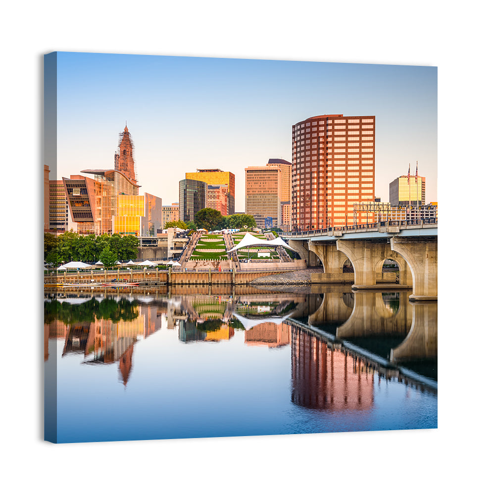 Hartford City Skyline Wall Art