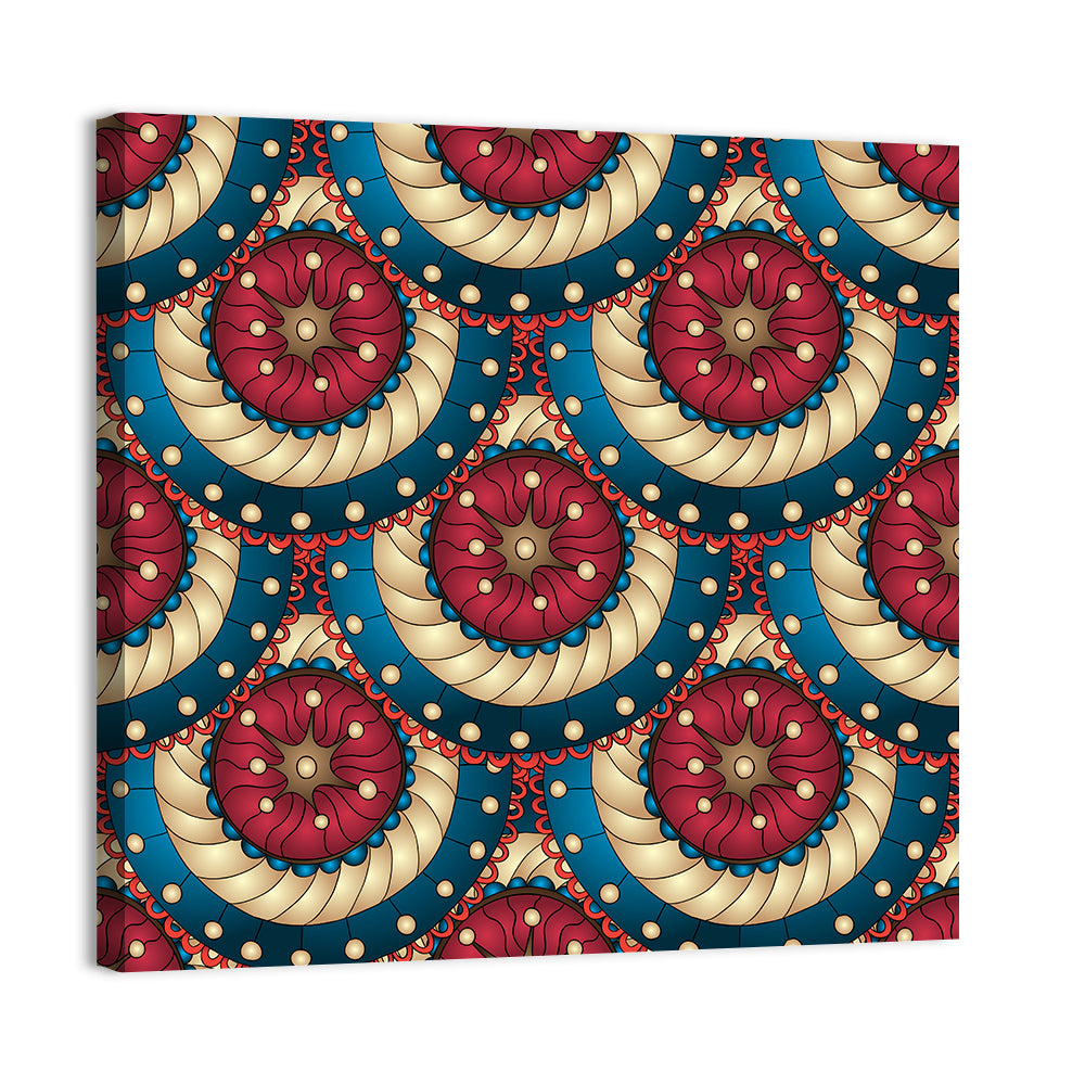 Tessellated Fish Scale Pattern Wall Art