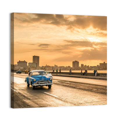 Havana Malecon Sunset Wall Art