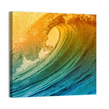 Golden Hour Barrel Wave Wall Art