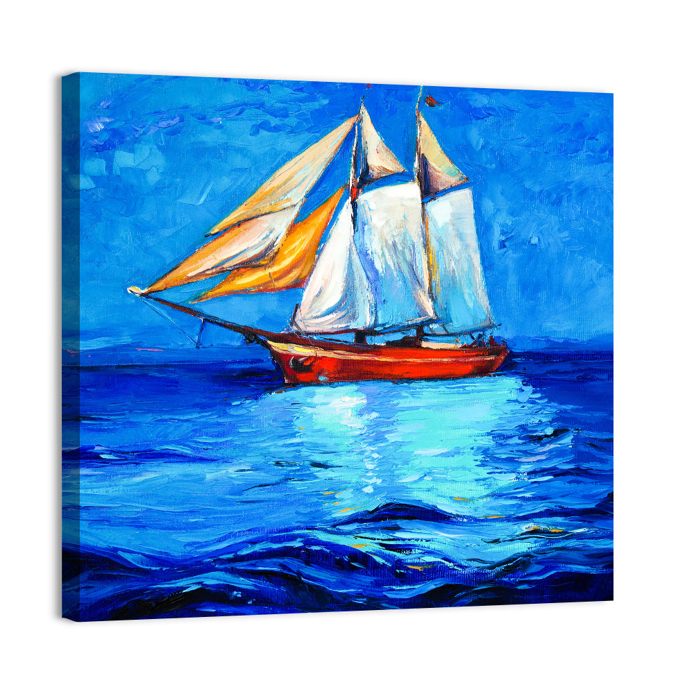 Sailboat at Golden Hour Wall Art