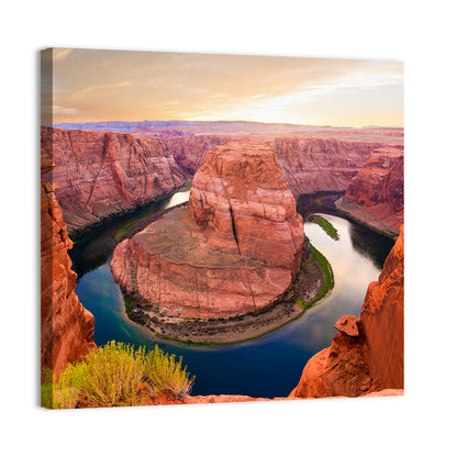 Horseshoe Bend at Golden Hour Wall Art