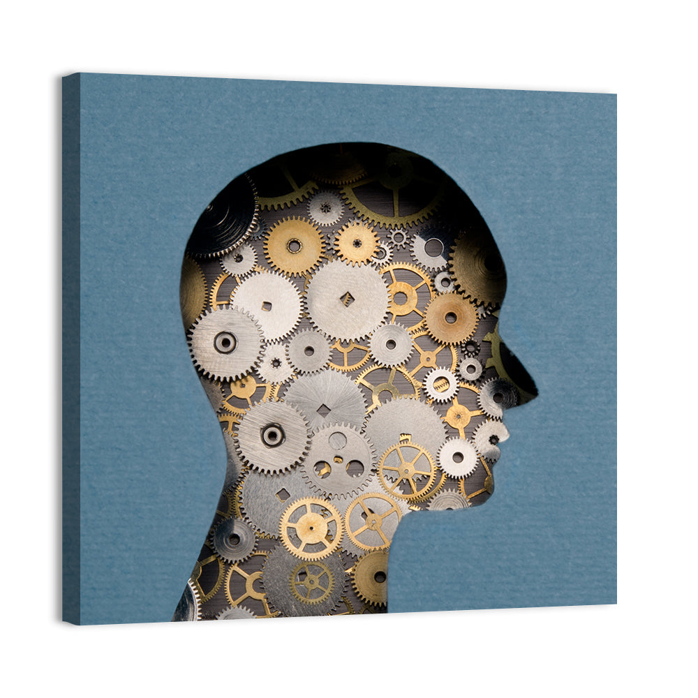 Mechanical Mind Silhouette Wall Art