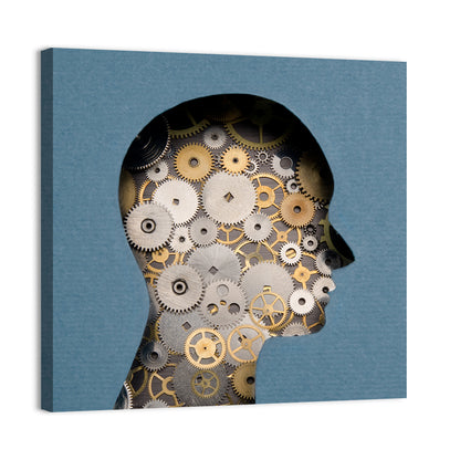 Mechanical Mind Silhouette Wall Art