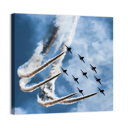 Nine-jet Aerobatic Formation Wall Art
