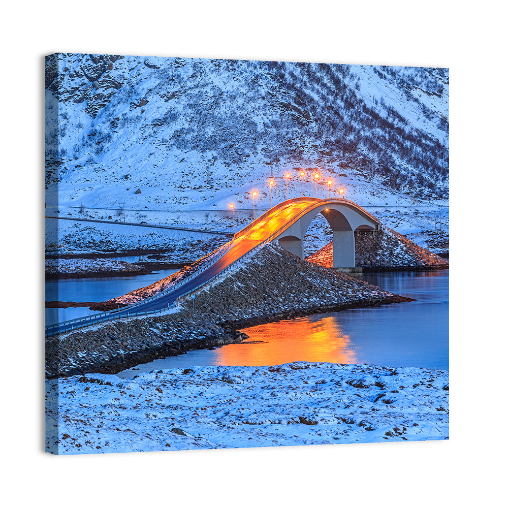 Fredvang Bridges at Twilight Wall Art