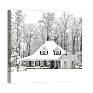 Frosty Cold Winter Scene Wall Art