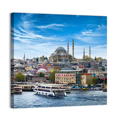 Istanbul Skyline with Suleymaniye Mosque Wall Art