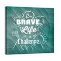 Teal Encouraging Mountain Quote Wall Art