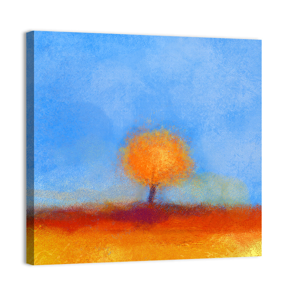 Golden Hour Lone Tree Wall Art
