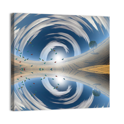 Swirling Sky Reflection Wall Art