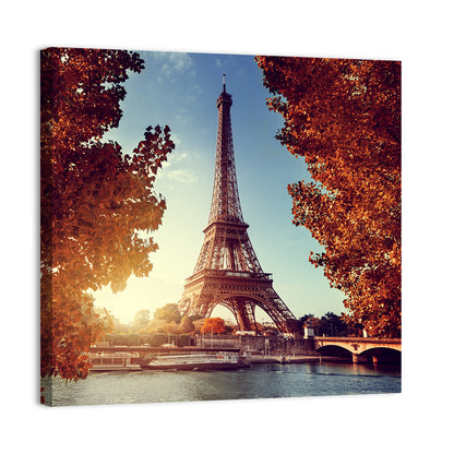 Autumn Seine with Eiffel Tower Wall Art