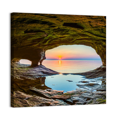 Chapel Rock Sunset, Lake Superior Wall Art