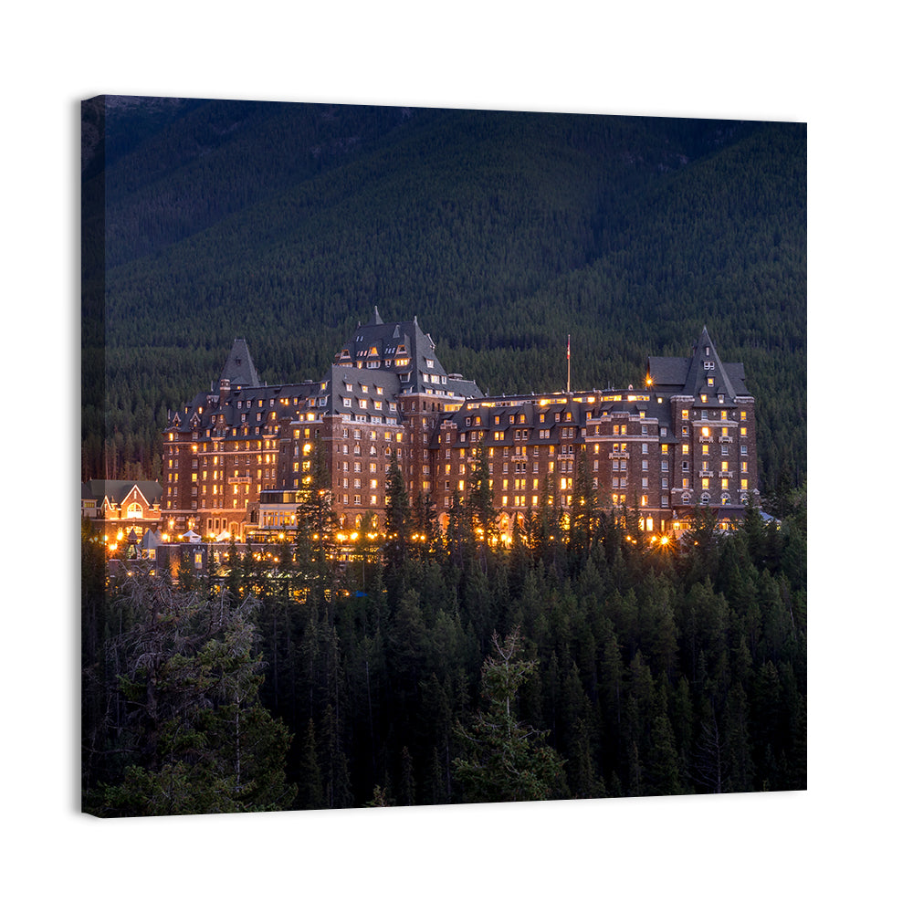 Fairmont Banff Springs at Dusk Wall Art