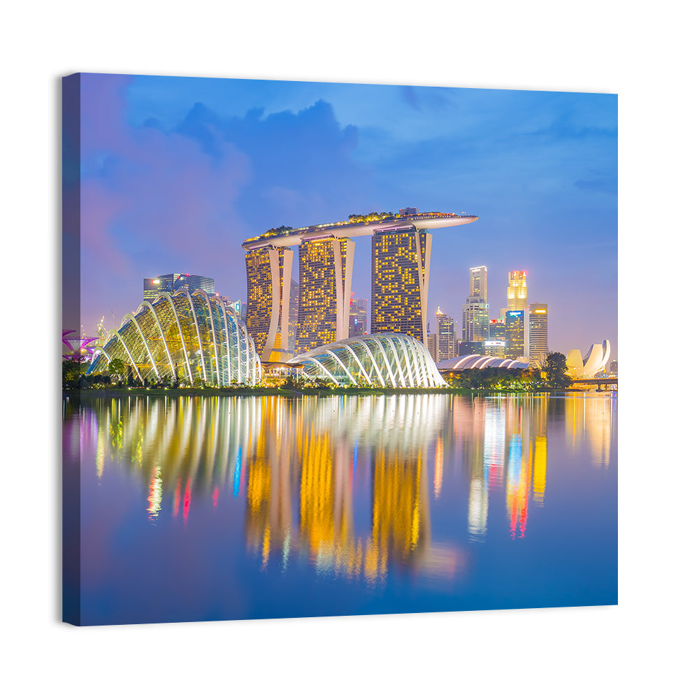 Singapore Skyline at Twilight Wall Art