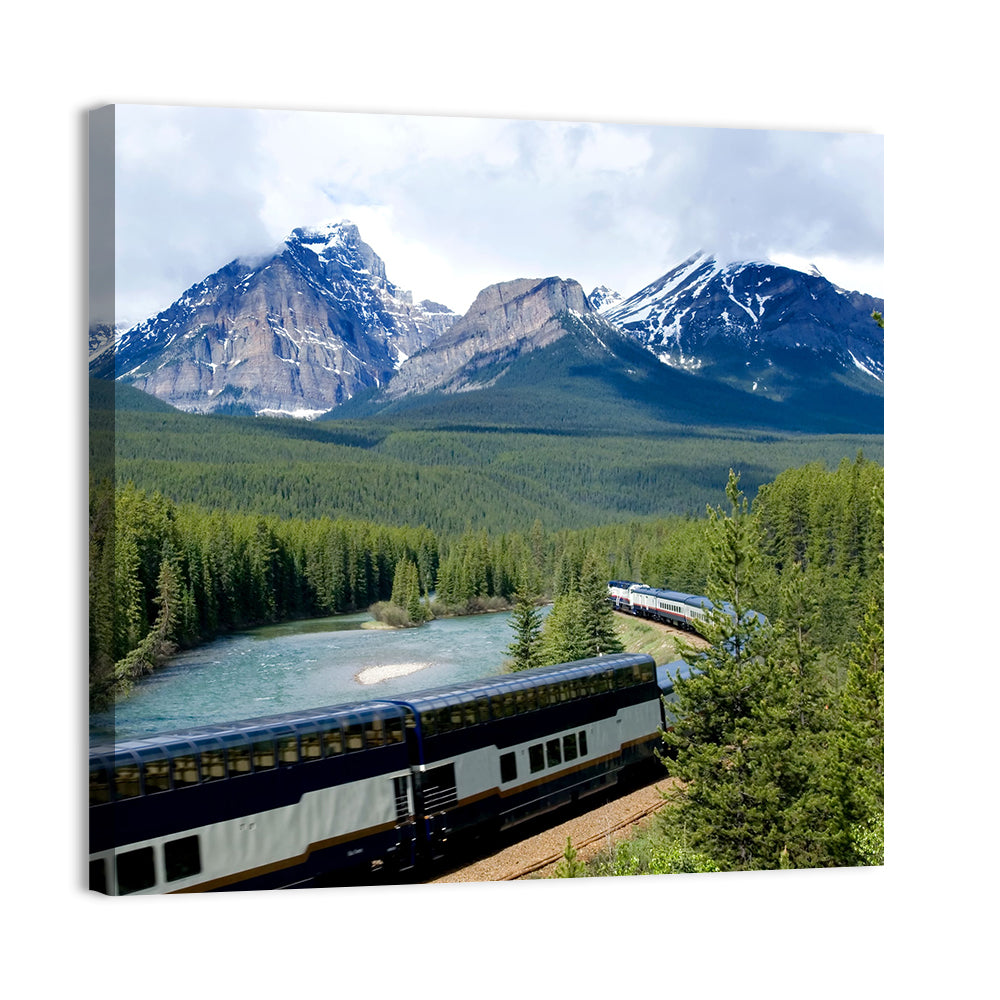 Glass Roof Train in Canadian Rockies Wall Art