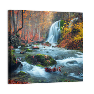 Silver Stream Waterfall In Crimea Wall Art