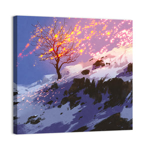 Bare Tree In Winter Artwork Wall Art