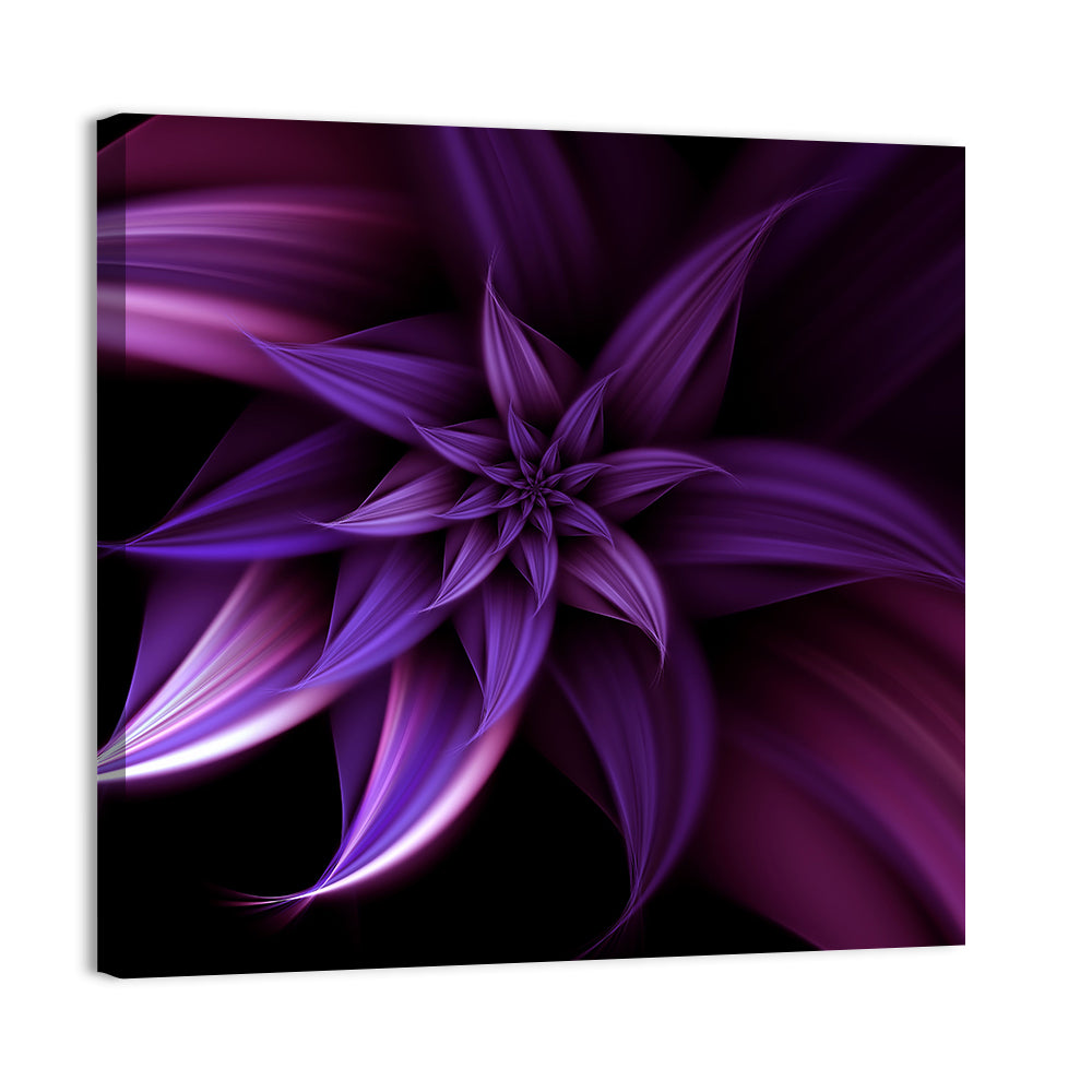 Elegant Purple Spiral Blossom Wall Art