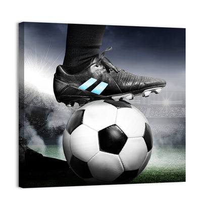 Low Angle Soccer Cleat Close Up Wall Art