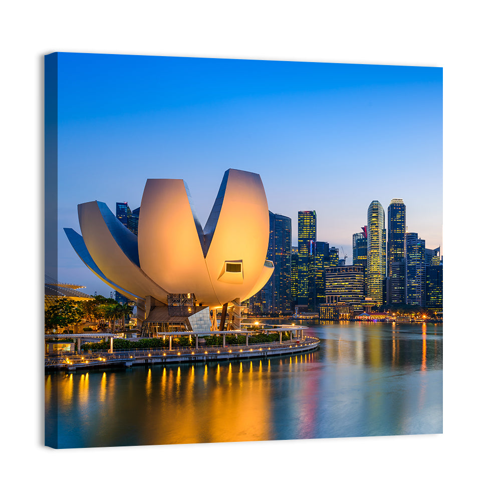 Singapore Marina Skyline at Dusk Wall Art