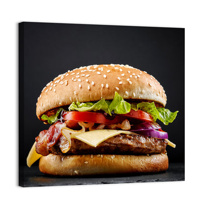 Cheeseburger with Bacon Wall Art