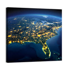 North America at Night from Space Wall Art