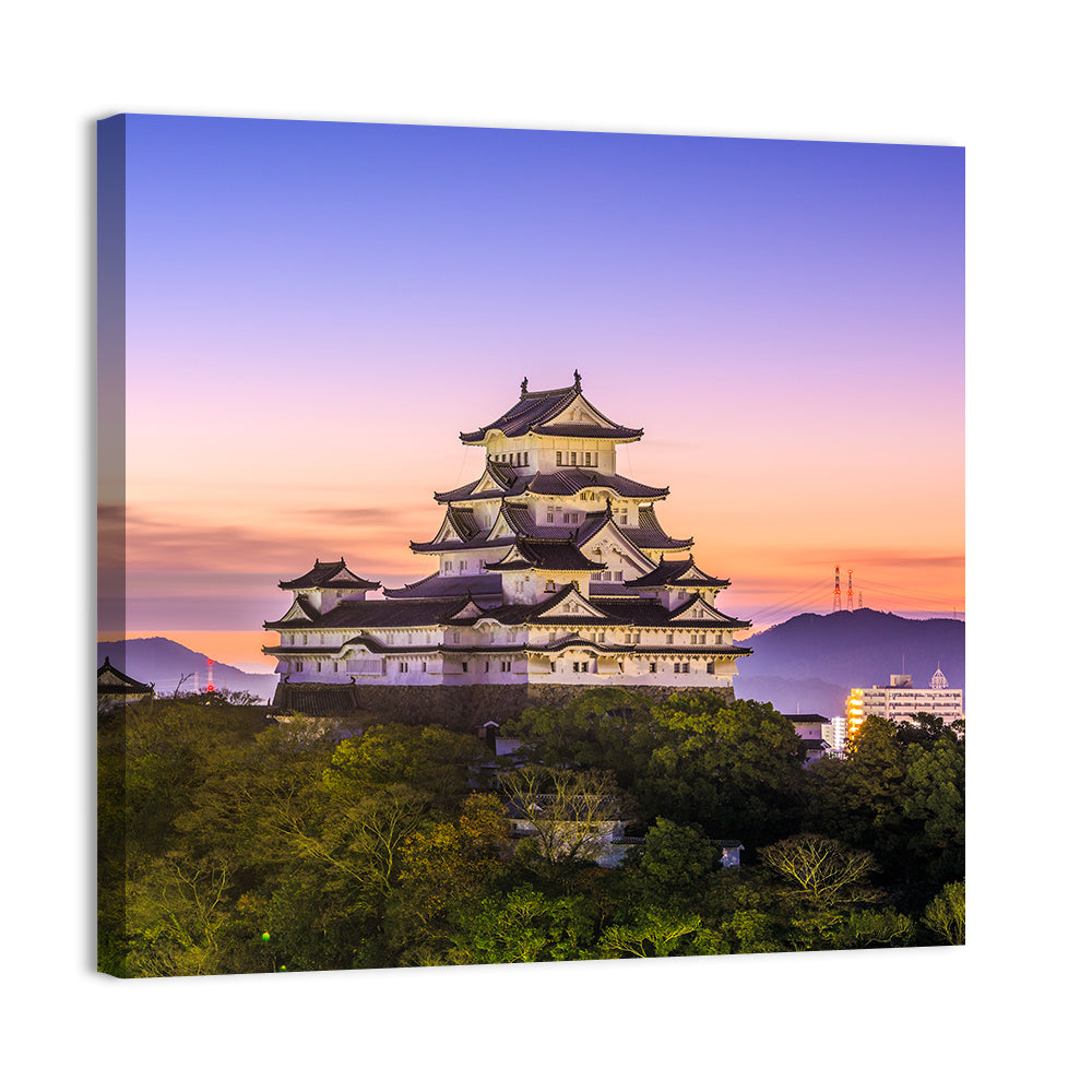 Himeji Castle at Dusk Wall Art
