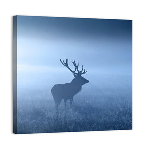 Red Deer Stag Silhouette Wall Art