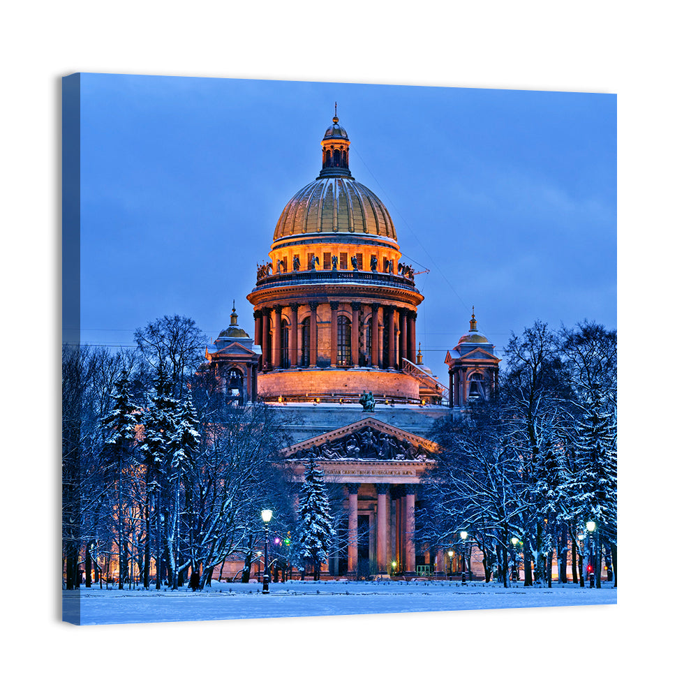 Saint Isaac's Cathedral at Night Wall Art