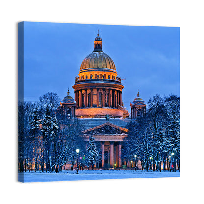 Saint Isaac's Cathedral at Night Wall Art
