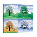 Four Seasons Tree Quadrants Wall Art