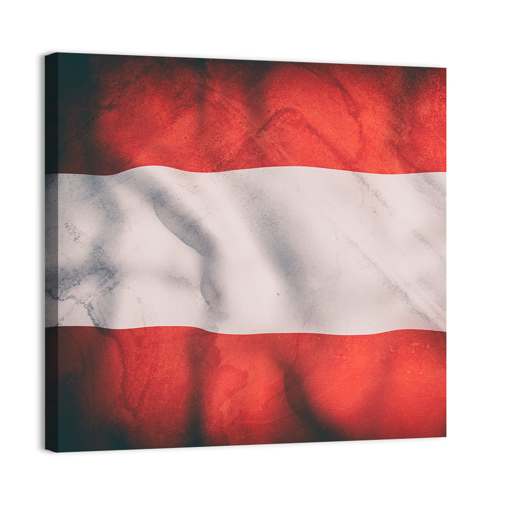 Waving Austrian Flag Wall Art