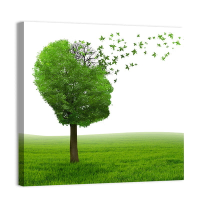 Memory Loss Tree Profile Wall Art
