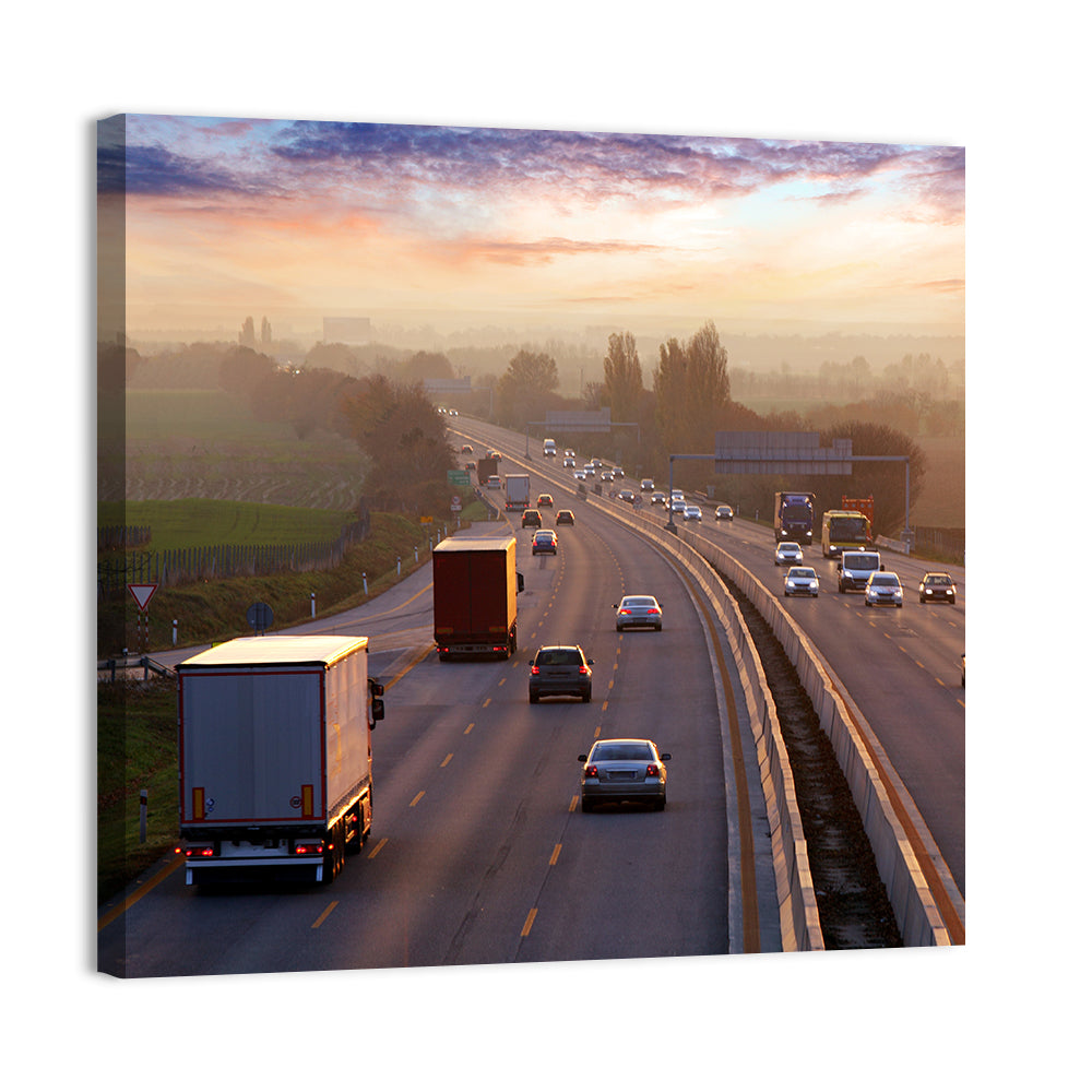 Chinese Highway at Sunset Wall Art